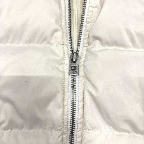 Polo Jeans Co Ralph Lauren Jacket Women White XL Knit Down Puffer Sweater Hybrid - Picture 5 of 11